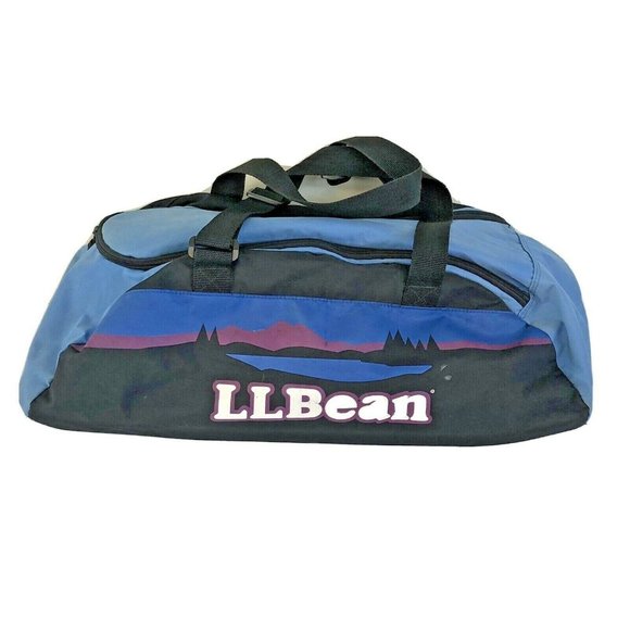 L.L. Bean Other - Vintage LL Bean Logo Zipper Duffel Bag Sunrise over Katahdin Spell Out Maine